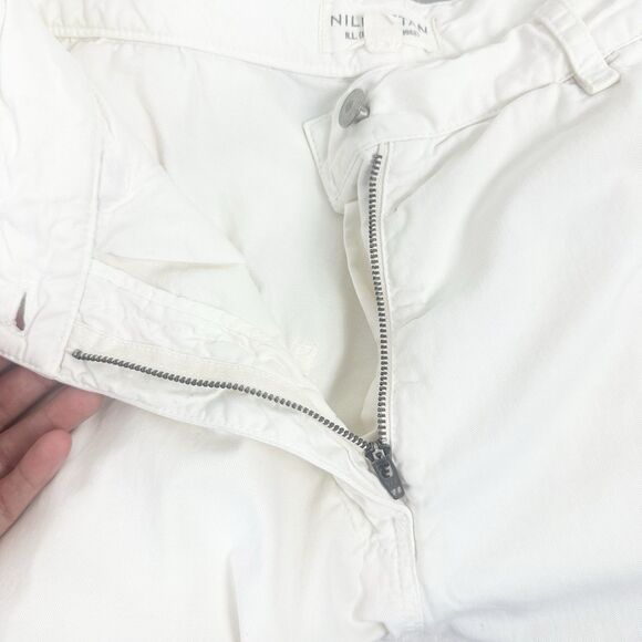 Nili Lotan Shon Pant 27" size 4 Off White  $375 Wide Bowleg Cropped Barrel Baggy - Picture 14 of 14